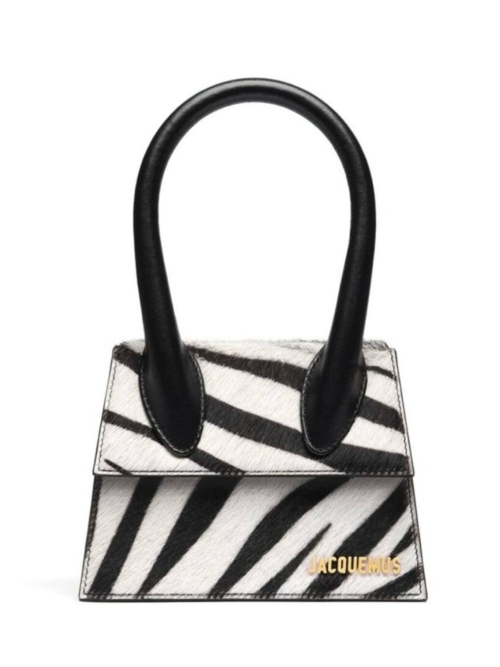Jacquemus Le Chiquito Moyen Black & White Zebra Tote, Crossbody, Shoulder Bag